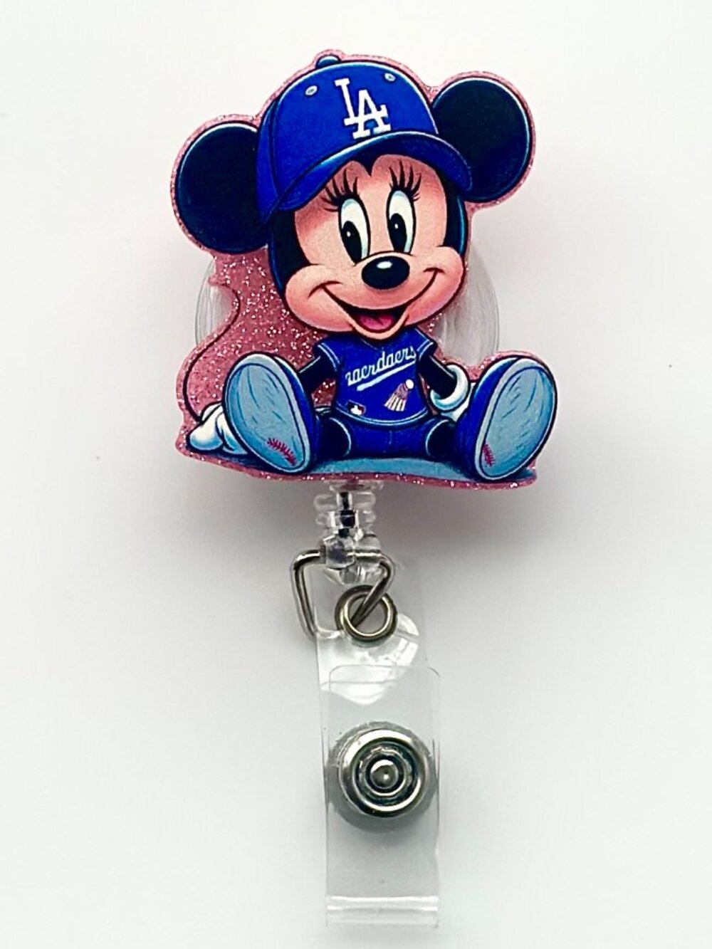 Minnie Mouse Los Angeles Dodgers Badge Reel